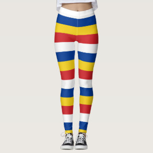 Leggings Couleurs du drapeau national du Cap-Vert horizonta