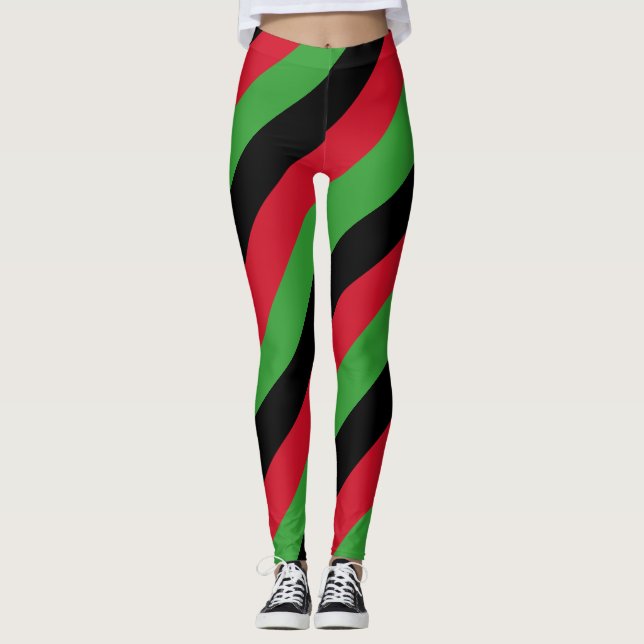 Leggings Couleurs du drapeau national du Malawi (Devant)