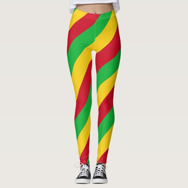 Leggings Couleurs du drapeau national du Mali (Devant)