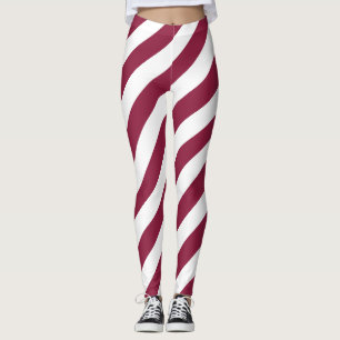 Leggings Couleurs du drapeau national du Qatar diagonales t