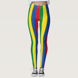 Leggings Couleurs du drapeau national éthiopien triées vert