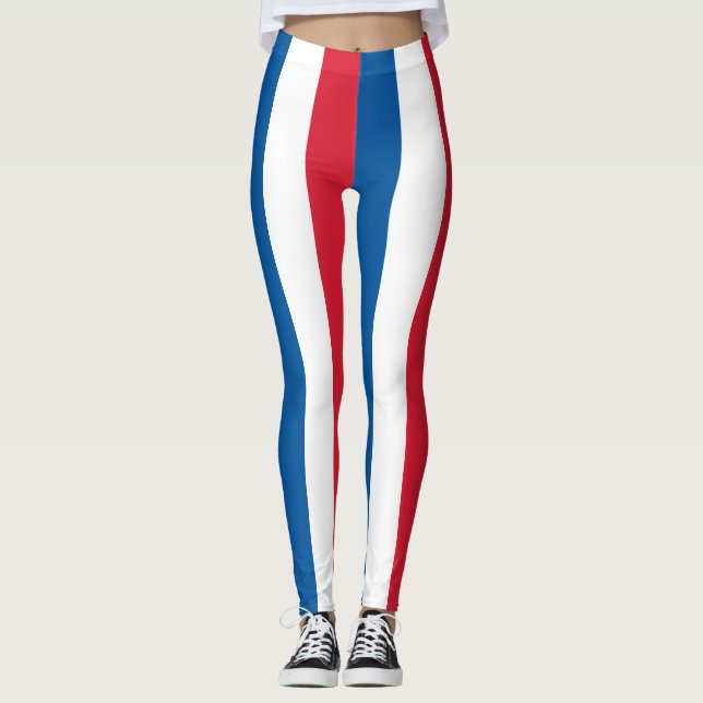 Leggings Couleurs du drapeau national islandais triées vert (Devant)