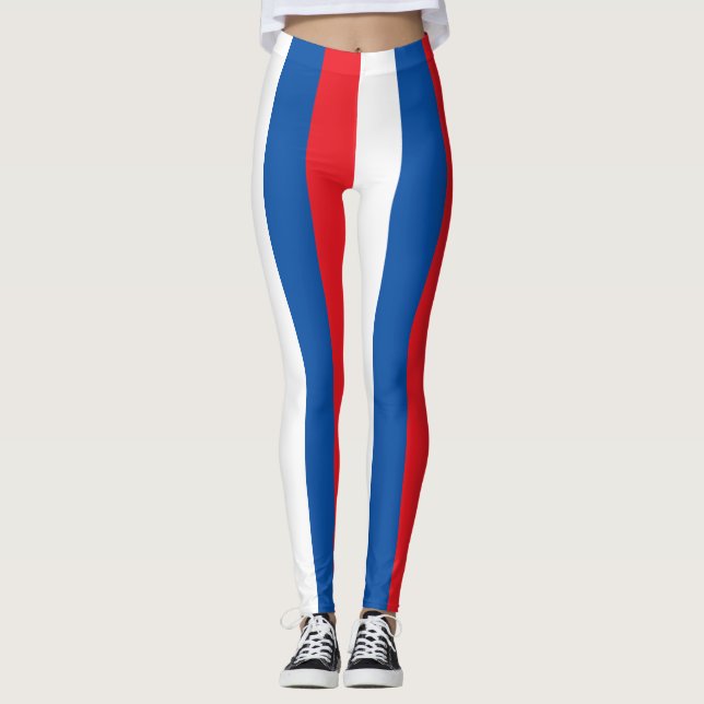 Leggings Couleurs du drapeau national slovaque triées verti (Devant)