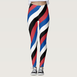 Leggings Couleurs du drapeau national sud-coréen diagonales