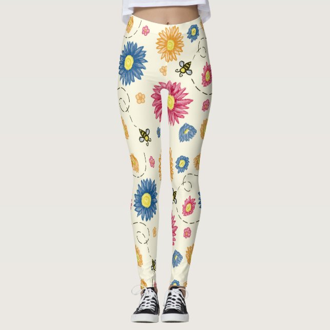 Leggings Couleurs du ressort (Devant)