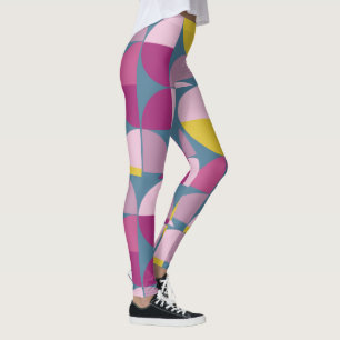Leggings couleurs mauves roses psychédéliques modérées de m