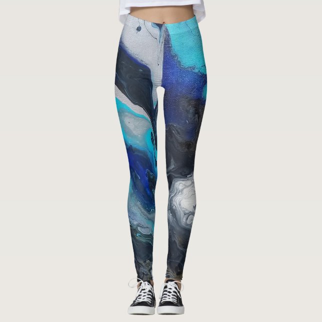 Leggings Couleurs métalliques et cool en versement acryliqu (Devant)