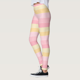 Leggings Couleurs modernes rose jaune blanc Modèle tendance