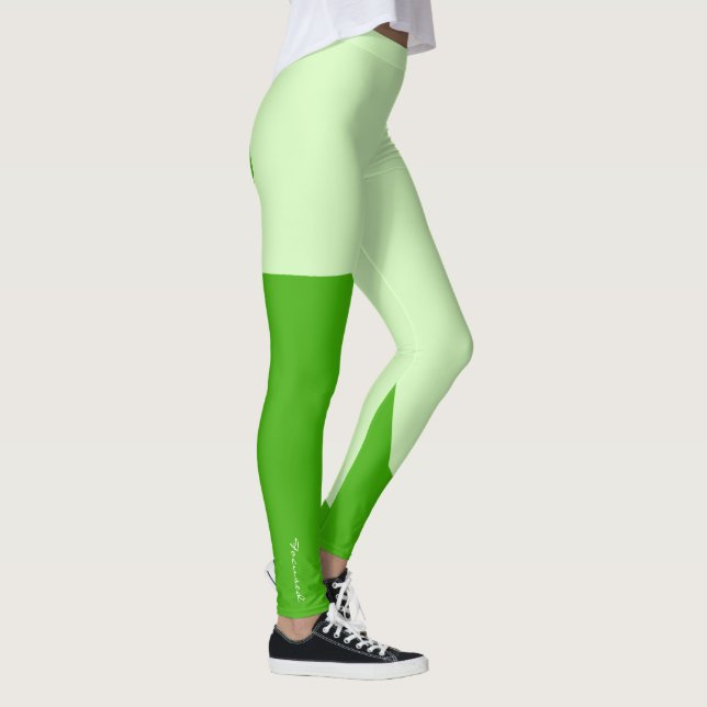 Leggings Couleurs pastel focalisées Jambes vert turquoise (Droite)
