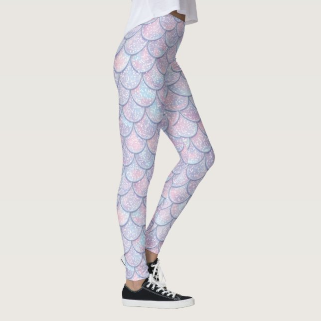 Leggings Couleurs pastel motif abstrait à balance de poisso (Droite)
