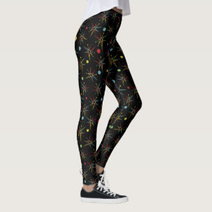 Leggings Couleurs personnalisées de point rétro atomique de