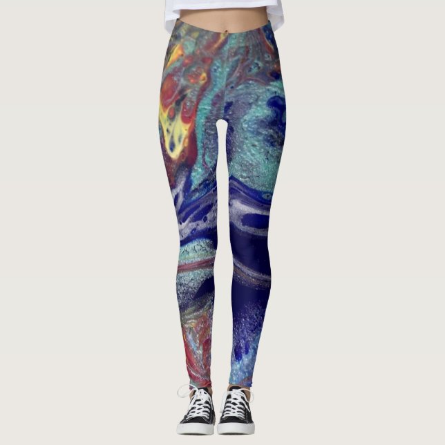 Leggings Couleurs violettes de chaos (Devant)