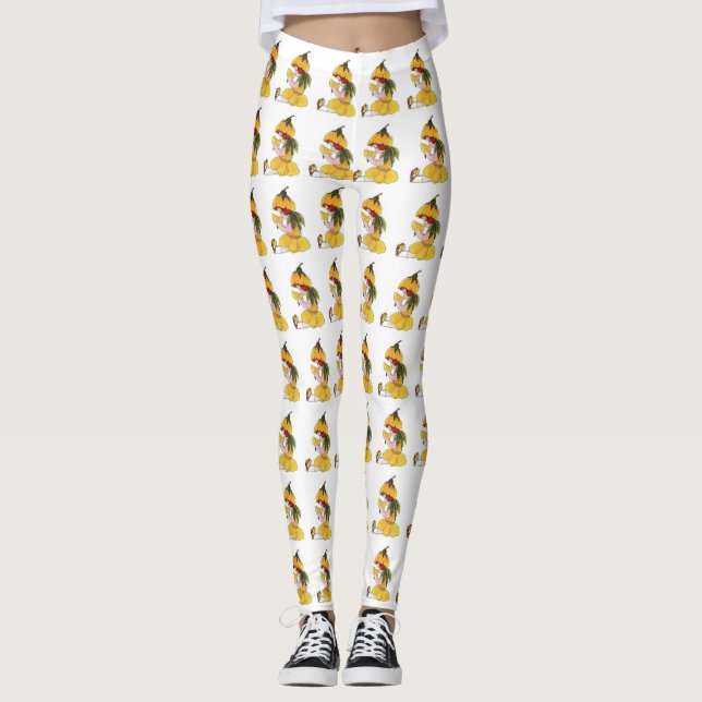 Leggings Coupe de beurre Fleur Cute Enfants Cartoon Floral (Devant)