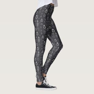 Leggings Coupe de Noël en tableau noir