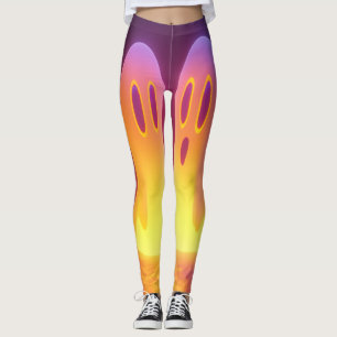 Leggings Couple Fantôme mignon - Glow in Dark Style Art
