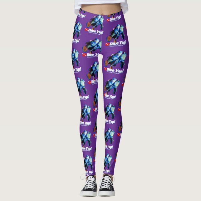 Leggings Couple mignon de poissons mandarins (Devant)