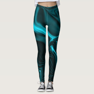 Leggings Courbes dans bleue turquoise, ciel profond ou cyan