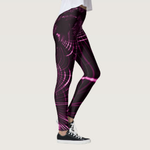 Leggings Courbes pointues de couleur rose et arrière - plan