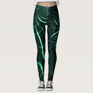 Leggings Courbes pointues en mélange vert jungle et néo men
