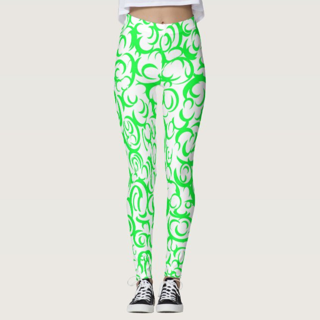 Leggings Courbes vertes (Devant)