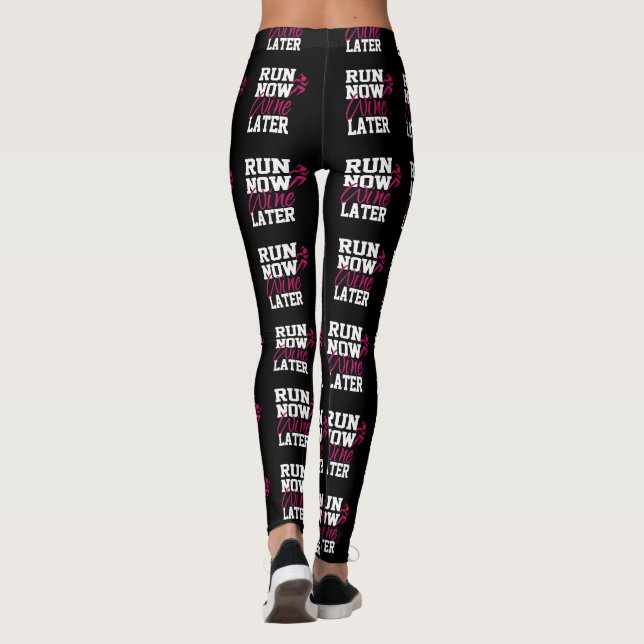 Leggings Courir maintenant, vin plus tard (Dos)