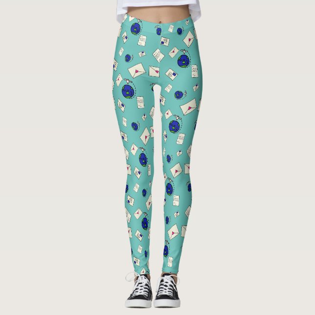 Leggings Courrier autour du monde (Devant)