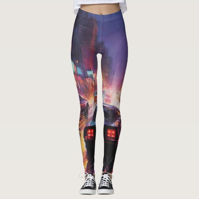 Leggings Course dynamique Cityscape (Devant)