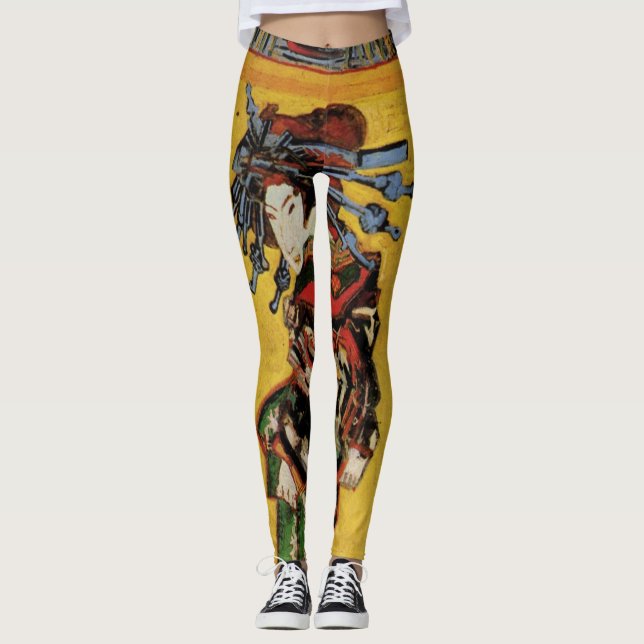 Leggings Courtisane japonaise Oiran par Vincent van Gogh (Devant)