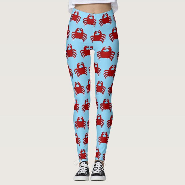 Leggings Crabe rouge Design Vous Choisissez Couleur Arrière (Devant)