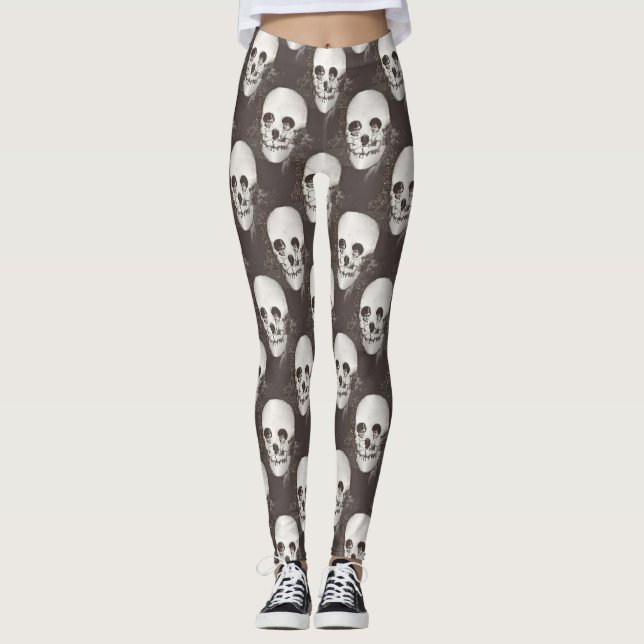 Leggings crâne dia de los muertos (Devant)