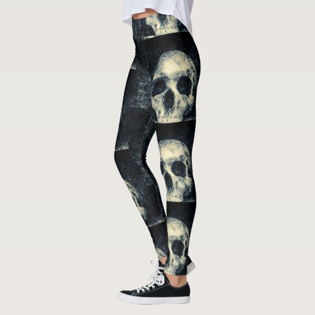 Leggings Crâne Effrayant d'Halloween (Gauche)