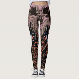 Leggings crâne Gothique Amateurs Floral Romantique Squelett
