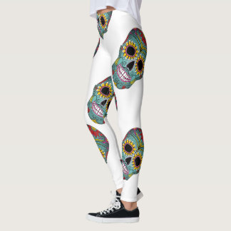 Leggings Crâne lumineux de Jour des morts