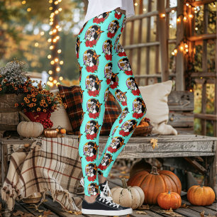 Leggings Crânes à sucre Art Nouveau