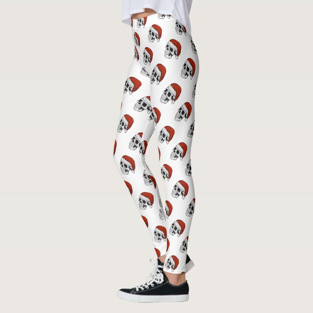 Leggings Crânes de Père Noël (Gauche)