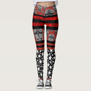 Leggings Crânes et Étoiles de Bonbons
