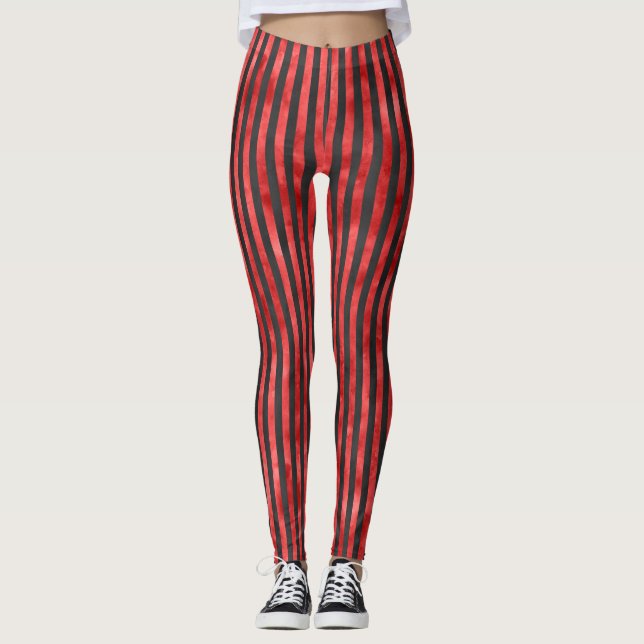 Leggings Crânes Rouges et Série Tournesol Conception 11 (Devant)