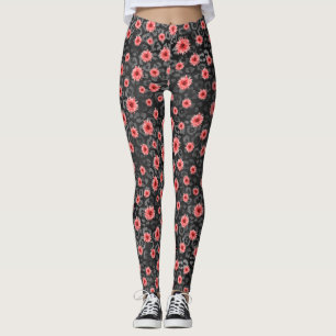 Leggings Crânes rouges et série Tournesol Conception 2