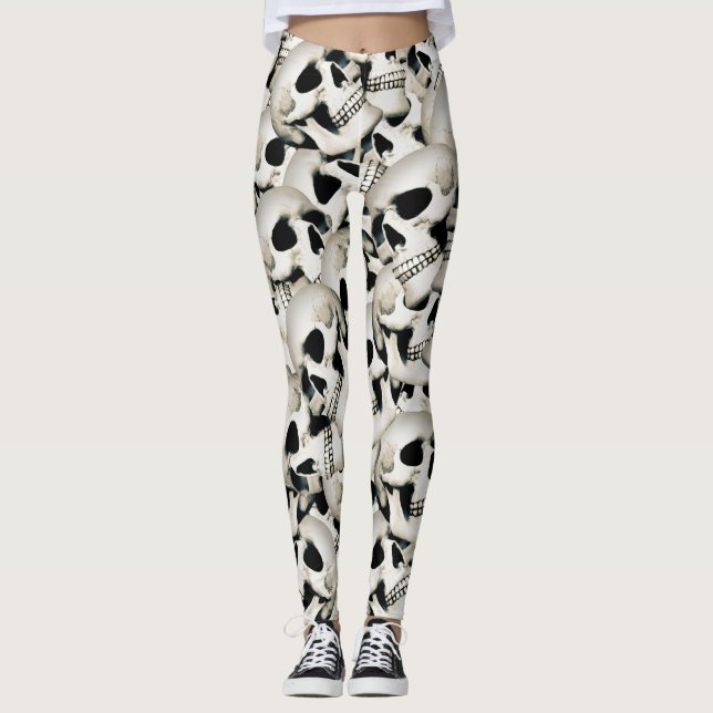 Leggings Crânes rustiques (Devant)