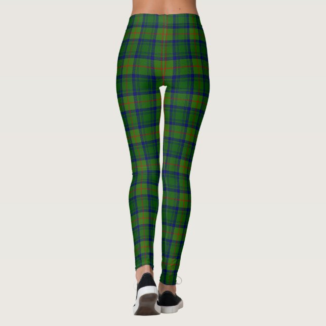 Leggings Cranstoun tartan vert bleu plaid (Dos)