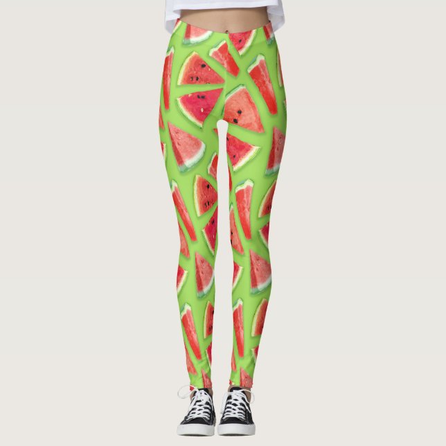 Leggings Création de Motif de pastèque 3 (Devant)
