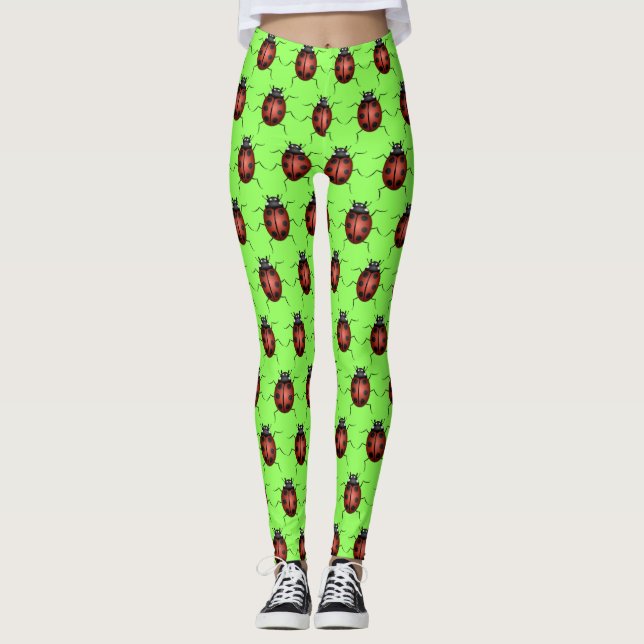 Leggings Création d'insecte coccinelle (Devant)