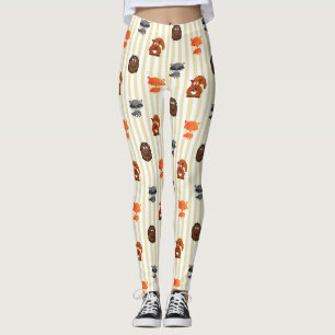 Leggings Créatures de bois mignonnes Légendes de femmes thé