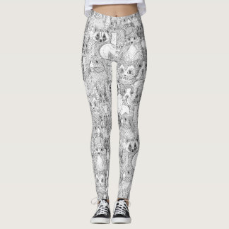 Leggings créatures de point de croix folles
