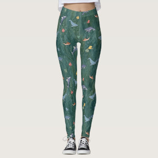 Leggings Créatures océaniques (baleine, pieuvre & requin)
