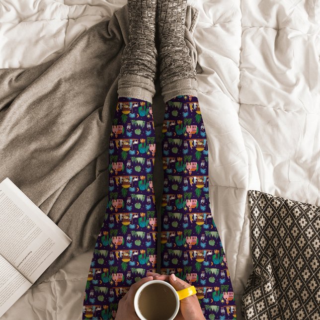 Leggings Crèche dessinée à la main Noël (Nativity Scene Hand drawn Christmas Leggings)