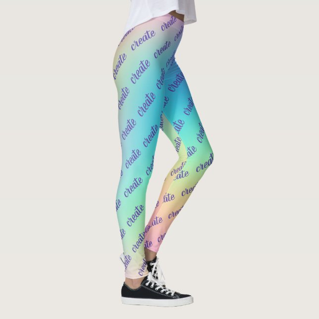 Leggings "Créer" Pastel Rainbow Gradient (Droite)