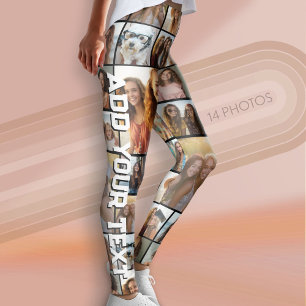 Leggings Créer un collage de photos personnalisé avec 14 ph
