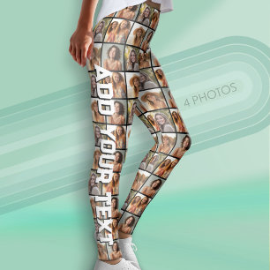 Leggings Créer un collage de photos personnalisé avec 4 pho