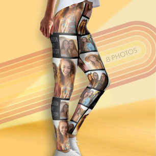 Leggings Créer un collage de photos personnalisé avec 8 pho